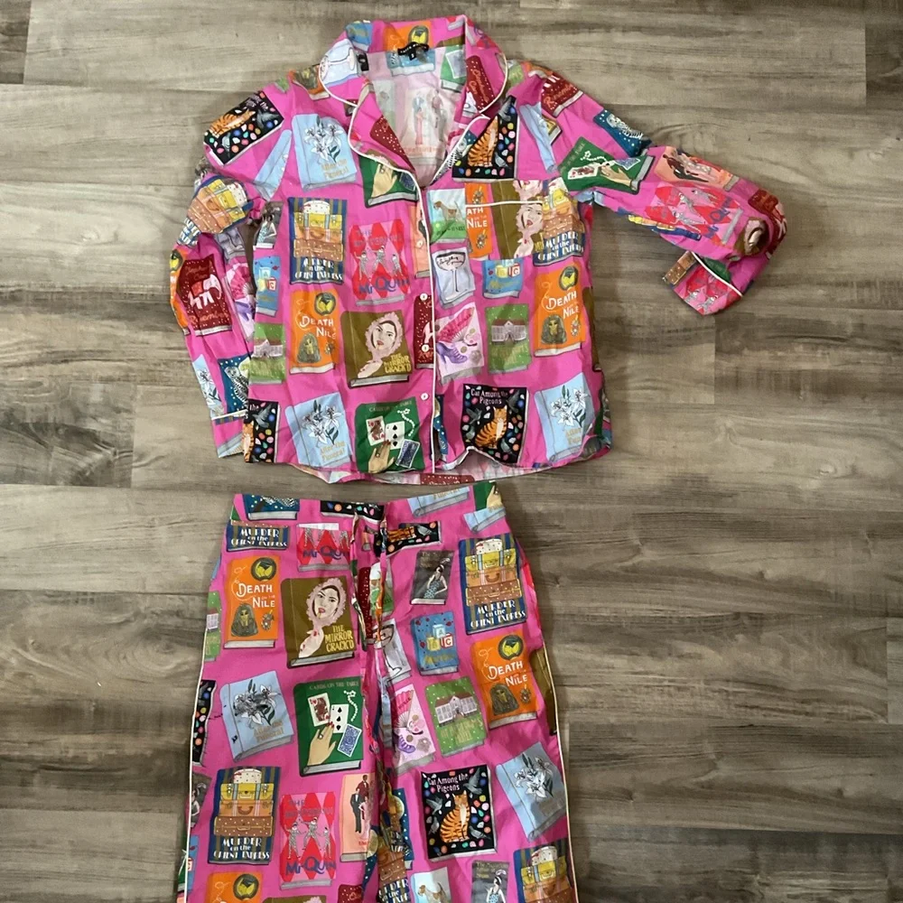 Karen Mabon Queen of Crime Cotton Pajamas Size Small